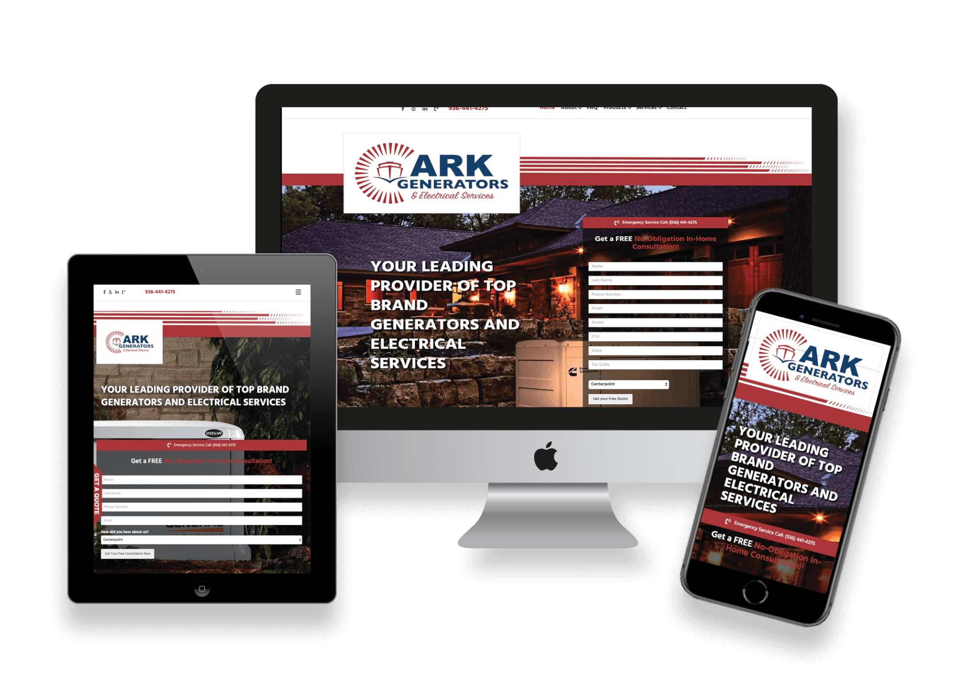 home service company website design, website management, logo design, and online marketing and advertising
