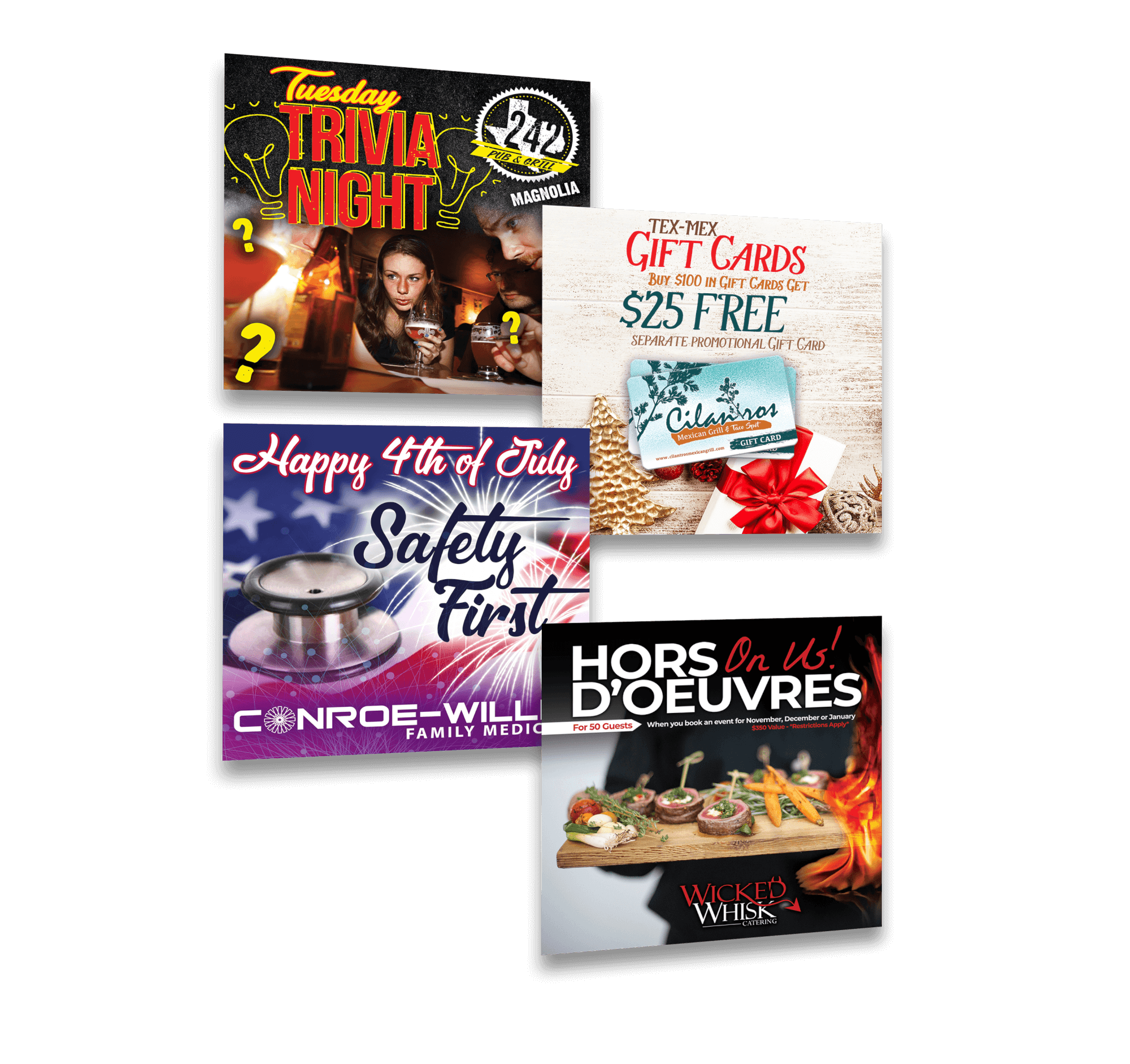 custom online and printed monthly promotions