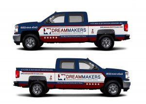 home service custom vehicle truck wrap design