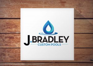 custom pool company logo design and branding